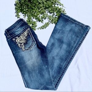Miss Me Blingy Jeans EUC w/ Wing Pocket Design